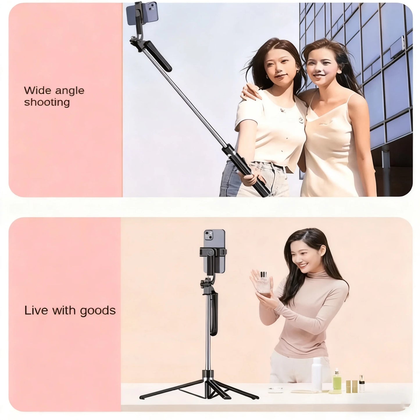AI Face Tracking Stabilizer 360 Auto Rotation Follow Gimbal with Remote Selfie Stick Tripod for Iphone Android