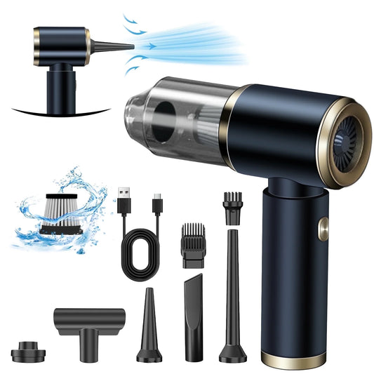 Car Vacuum Cleaner, 12000PA Powerful Sutions Cordless Handheld Vacuum, 2 Speeds Lightweight Mini Vacuum Blow & Suction for Car, Keyboard, Home, Black