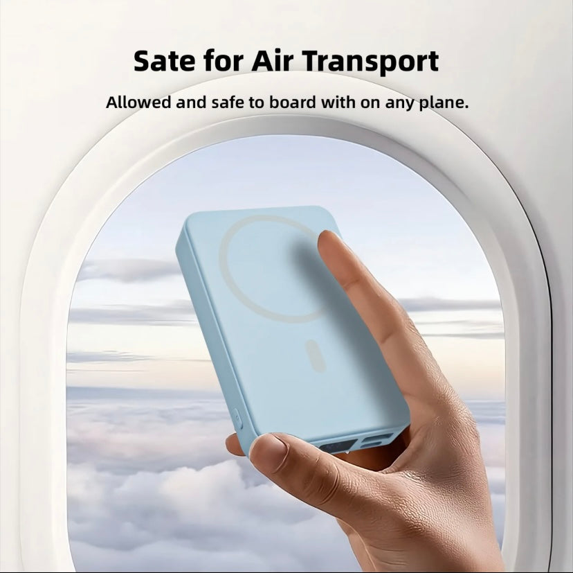 Power Bank Magnetic Portable Wireless Fastcharger 10000Mah Type - C Cable Leddisplay 22.5W PD Fast Charging Lightingmag-Safe Battery Pack for Iphone15 14 13 12 Mini Pro Pro Max Devices Digital