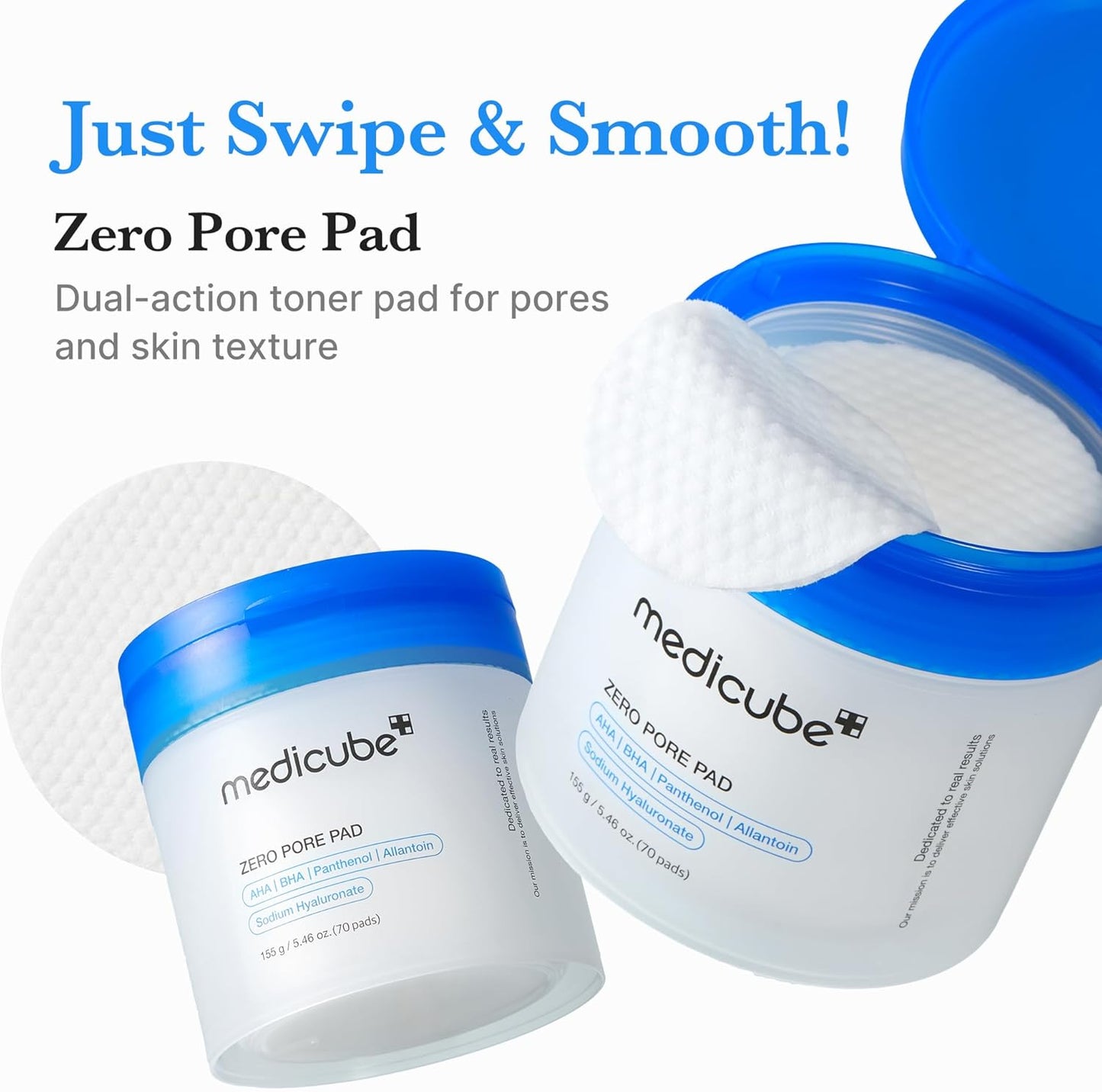Medicube Toner Zero Pore Pad 2.0 Dual-Textured Facial Pads