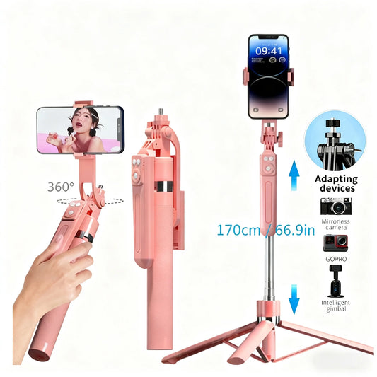 AI Face Tracking Stabilizer 360 Auto Rotation Follow Gimbal with Remote Selfie Stick Tripod for Iphone Android