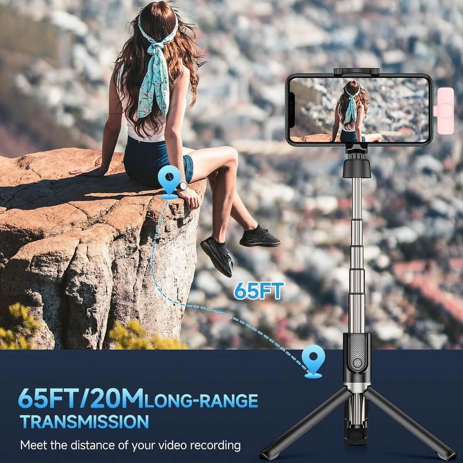 Iphone Android Wireless Lavalier Microphone - 2 Bluetooth Lapel Phone Mic for Video Recording Tiktok Youtube Podcast Interview