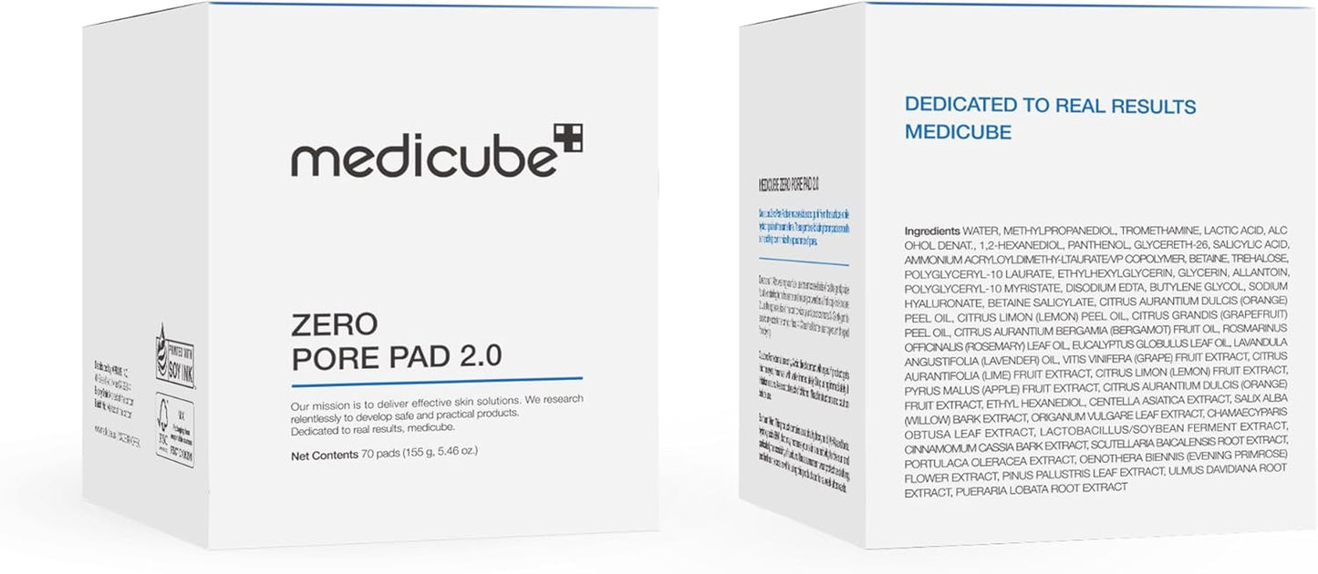 Medicube Toner Zero Pore Pad 2.0 Dual-Textured Facial Pads