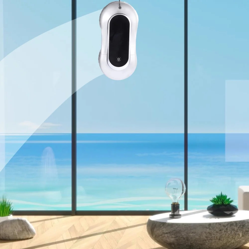 Window Robot Cleaner Four-Way Robotic Auto-Spray Window Cleaner Ultrasonic Water Spray Wall Cleaner Robot Window Cleaning Machine for Tiles Glass Door Supple