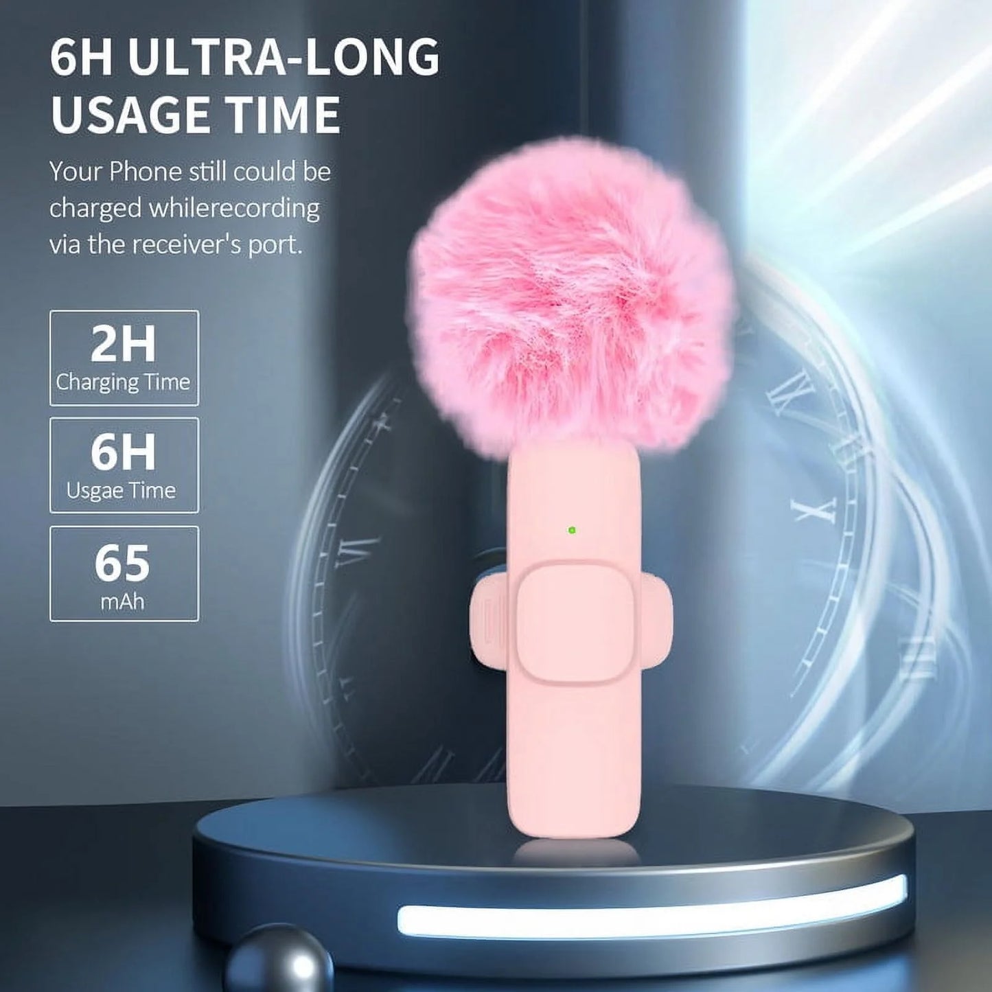 Iphone Android Wireless Lavalier Microphone - 2 Bluetooth Lapel Phone Mic for Video Recording Tiktok Youtube Podcast Interview