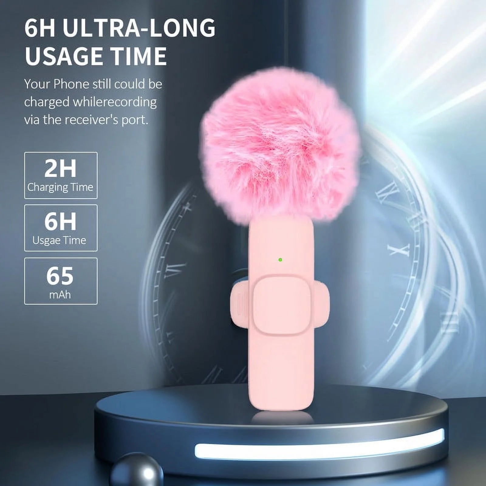 Iphone Android Wireless Lavalier Microphone - 2 Bluetooth Lapel Phone Mic for Video Recording Tiktok Youtube Podcast Interview