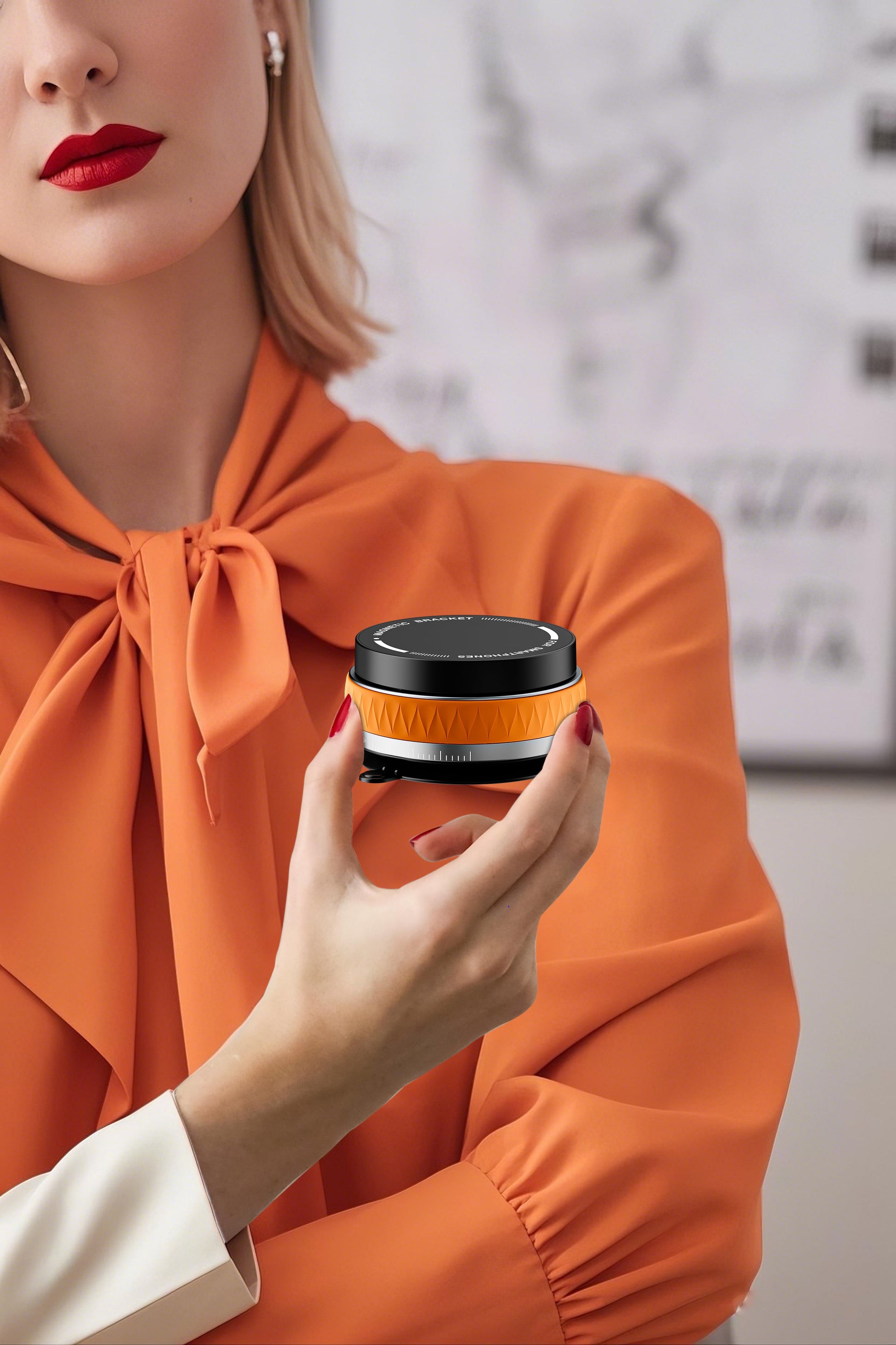 Magnetic Phone Holder, Upgraded Aluminum Alloy, 360 ° Rotatable and Foldable Design, with Vacuum Suction Cup - Perfect for Car Dashboard, Bathroom Tiles, and Glass Surfaces