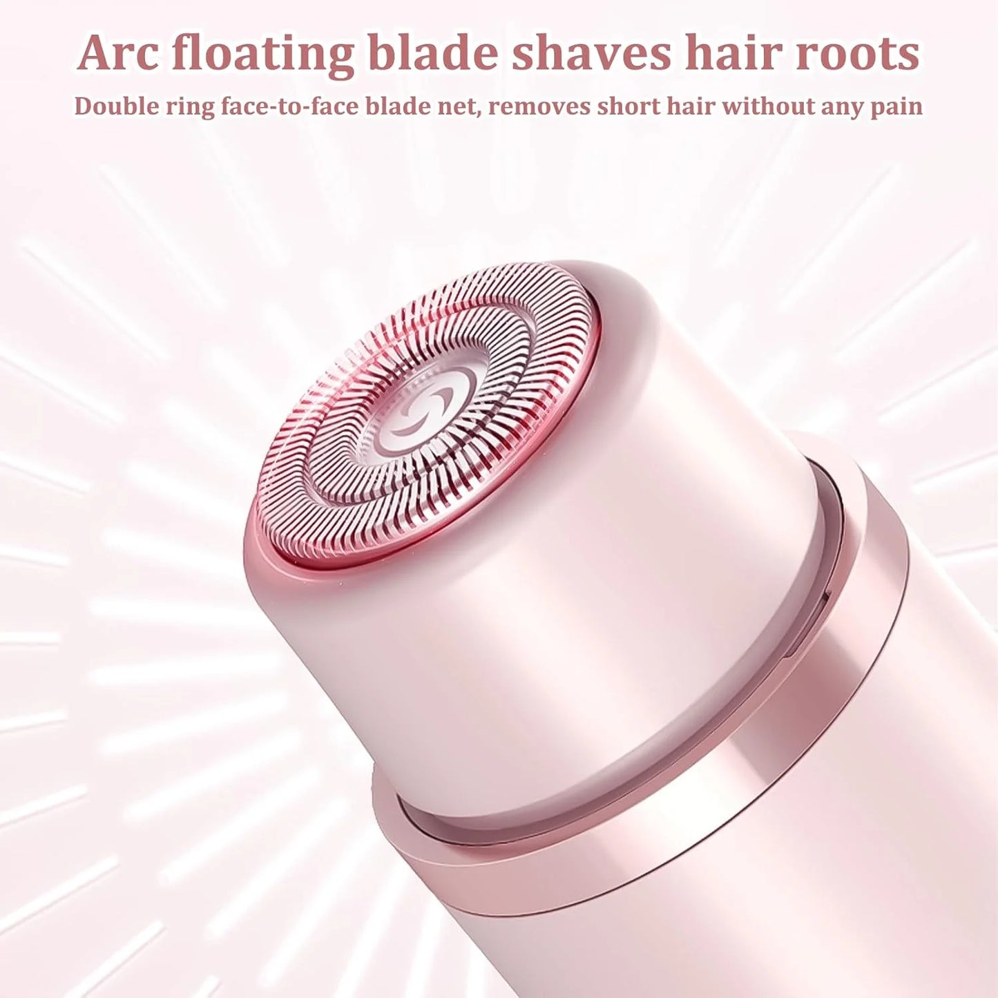 Woman Electric Razor Gift, Dual-Head Shaver Face Bikini Trimmer, Rechargeable Wet Dry Use