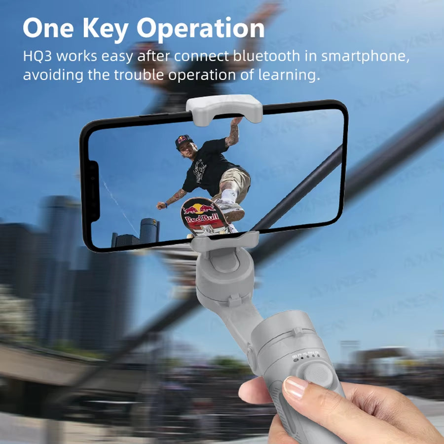3-Axis Gimbal Handheld Self Stabilizer with Tripod, Selfie Stick Vlog Cellphone Video Recorder for Phone Smartphone Mobile