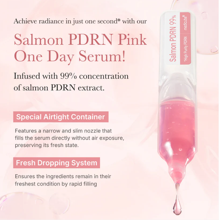 Medicube Salmon DNA PDRN Pink One Day Serum 99% Salmon DNA
