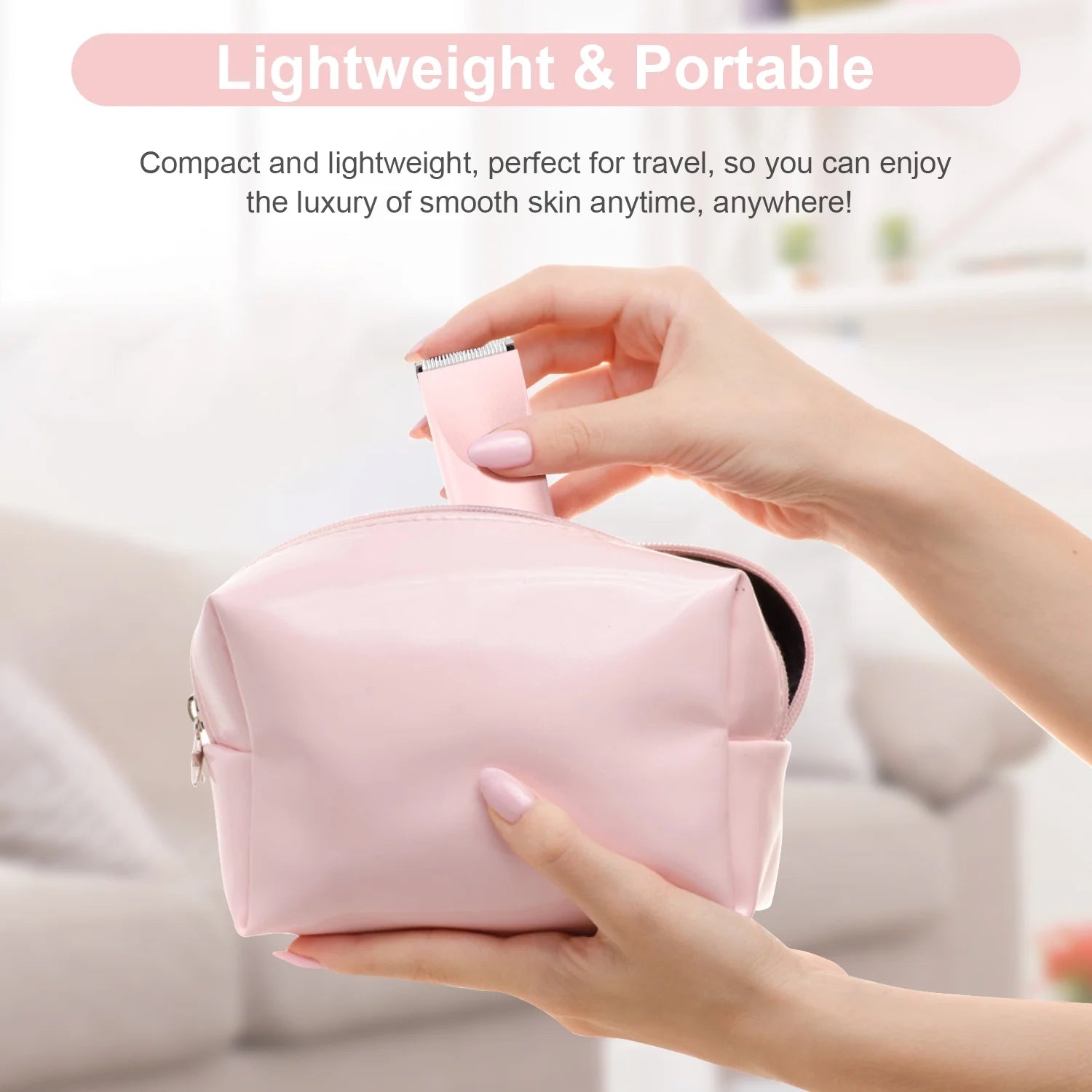 Woman Electric Razor Gift, Dual-Head Shaver Face Bikini Trimmer, Rechargeable Wet Dry Use