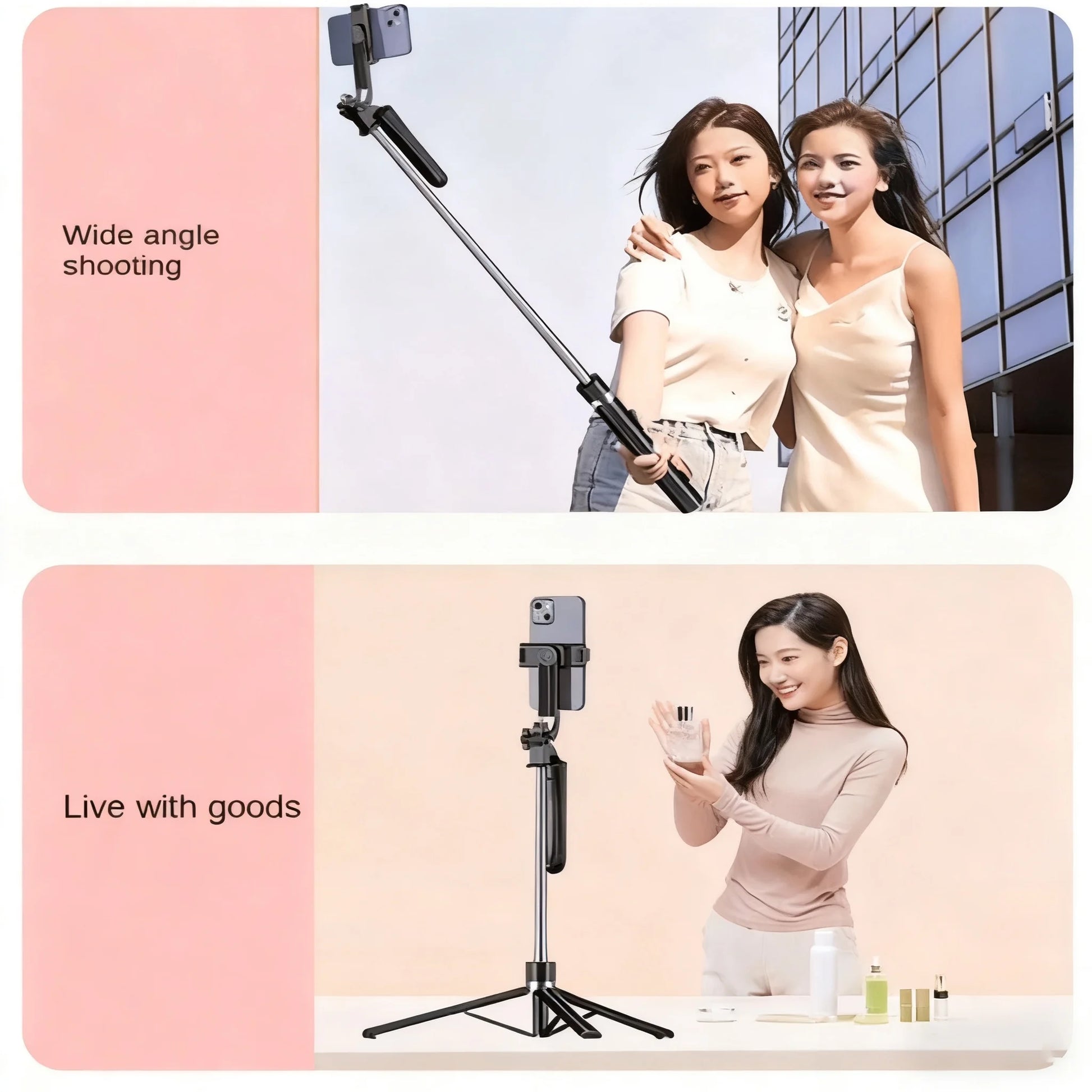AI Face Tracking Stabilizer 360 Auto Rotation Follow Gimbal with Remote Selfie Stick Tripod for Iphone Android